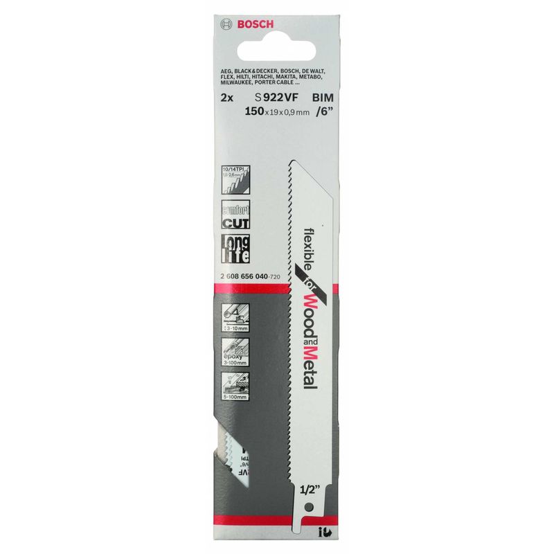 Lamina-de-serra-sabre-Bosch-S922VF-Flexible-for-Wood-and-Metal---2-unidades