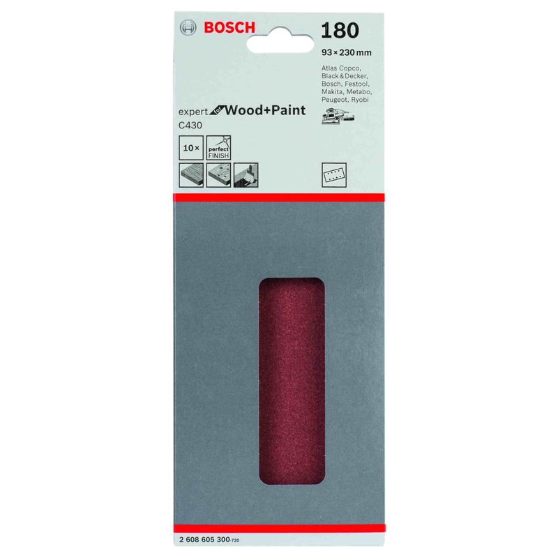 Folha-de-Lixa-Bosch-C430-Expert-for-Wood-Paint-93x230mm-G180---10-unidades