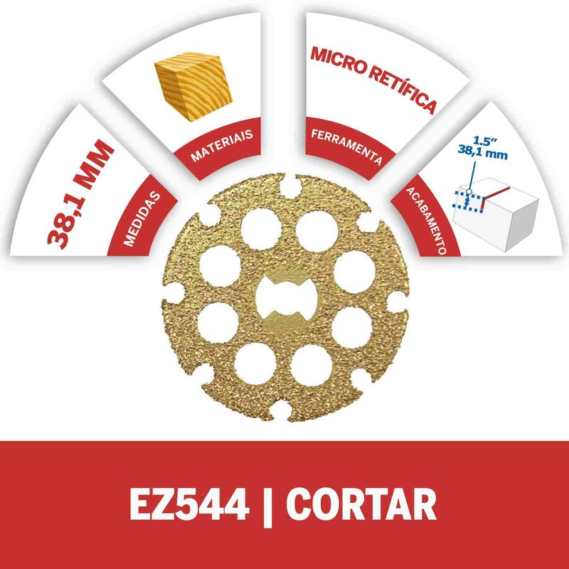 Disco-de-Corte-Perfilar-Dremel-381mm-com-Sistema-de-Troca-Rapida-EZ544-Disco-de-Corte-Perfilar-Dremel-381mm-para-Madeira-Sistema-de-Troca-Rapida-EZ544