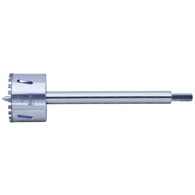 Serra-Copo-Starrett-DE060M-com-Arestas-Revestidas-com-Po-Diamantado-60mm-2.3-8--com-Haste-De-150mm-6-