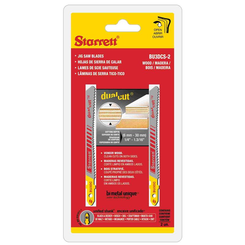 Lâmina de Serra Tico-Tico Bi-Metal Starrett BU3DC-2 75mm com Lâmina de Serra Tico-Tico Bi-Metal Starrett BU3DC-2 75mm com