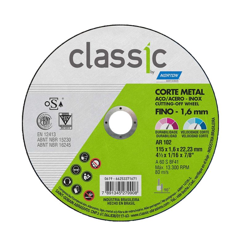 Disco-de-Corte-Norton-Classic-115x16x2223mm