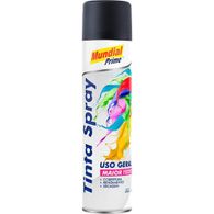 Tinta Spray Mundial Prime Uso Geral 400ml Preto Fosco