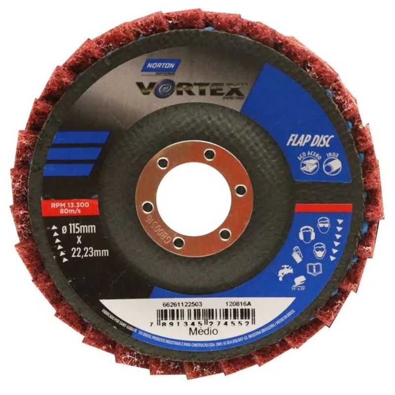 Disco-Flap-Vortex-Medio-Norton-115-x-22mm-Vermelho-66261122503