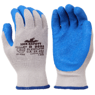 Luva de Algodão/Poliéster B9688 MCR Cobertura Látex Azul