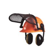 Kit Roçador Laranja Camper 800322 com Malha de Aço, Capacete e Protetor Auditivo
